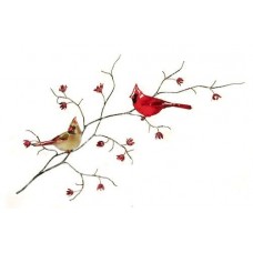 Bovano - Wall Sculpture - Double Cardinal on Branch   361586784704